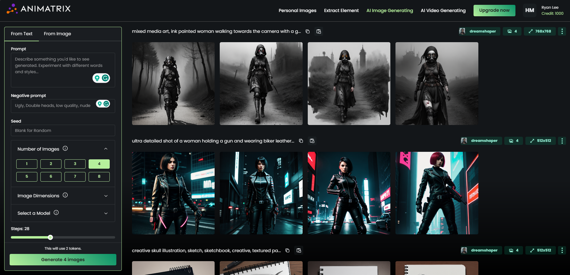 Animatrix Platform product interface